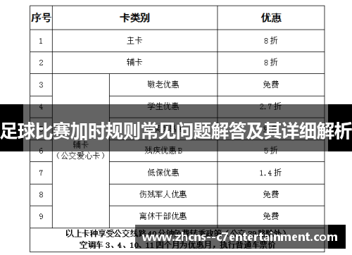 足球比赛加时规则常见问题解答及其详细解析